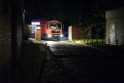 8.10.2017 Feuer Matratze wo Obdachloser geschlafen hat Koeln Muelheim Steegerstr
